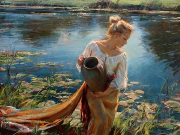 Belle femme DFG 54 Impressionist Peinture à l'huile